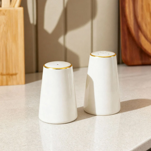 Ivory Tuzluk ve Biberlik Altın Yaldızlı