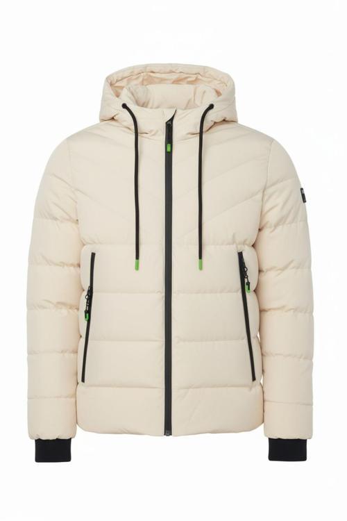 Krem Erkek Çocuk Su Ve Rüzgar Geçirmez Içi Kalın Kürklü Yıkanılabilir Mont & Kaban