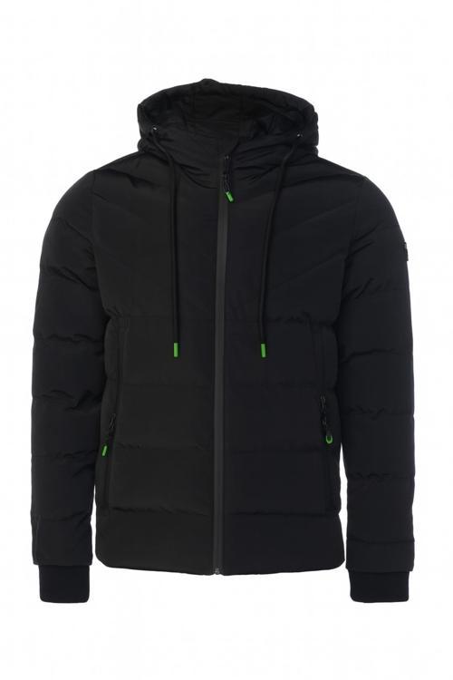 Sivaist Siyah Erkek Çocuk Su Ve Rüzgar Geçirmez Içi Kalın Kürklü Yıkanılabilir Mont & Kaban