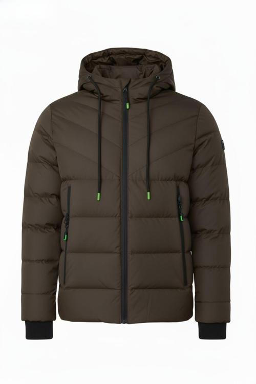 Yeşil Erkek Çocuk Su Ve Rüzgar Geçirmez İçi Kalın Kürklü Mont&Kaban