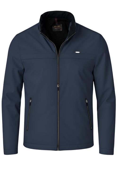 Erkek Lacivert Pamuk Polyester Karışımlı Su İtici İçi Kürklü Kaban – Rüzgar Geçirmez, Hafif Ve Dayan