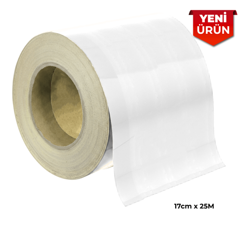 Reflektif Fosforlu Şerit Bant, Düz Reflekte İkaz Bandı 17cm x 25M