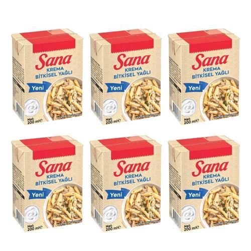 Bitkisel Krema 200 ml x 6 Adet