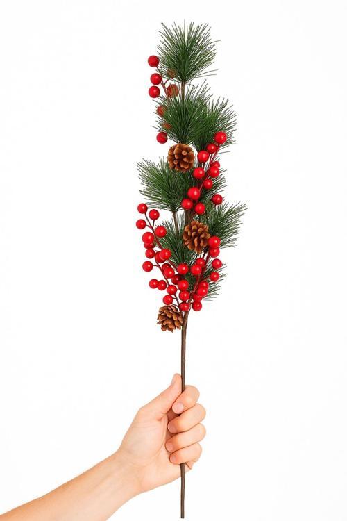 Yapay Kokina Dalı 80 Cm Kozalaklı Tek Dal