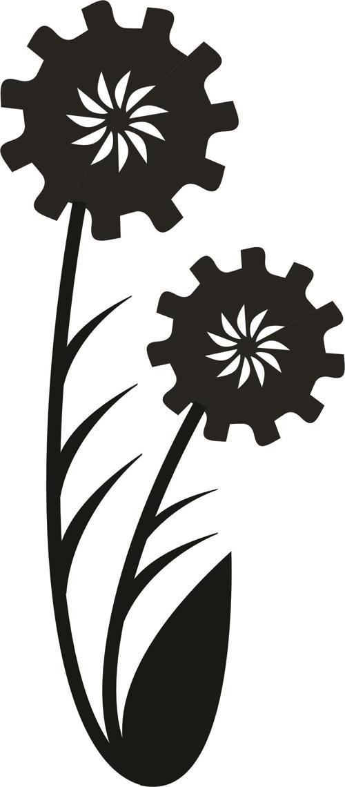 AĞAÇ VE GÜL RESİMLERİ FOLYO STİCKER 160cm Uzunluk