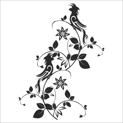 AĞAÇ VE GÜL RESİMLERİ FOLYO STİCKER 80cm Uzunluk