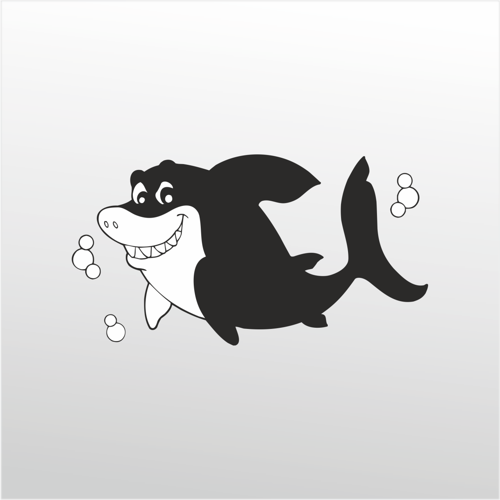 Folyo Sticker Tatlı Köpek Balığı 20cm uzunluk