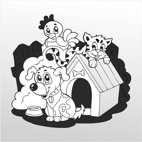 Folyo Sticker Tatlı Hayvanlar 60cm Uzunluk