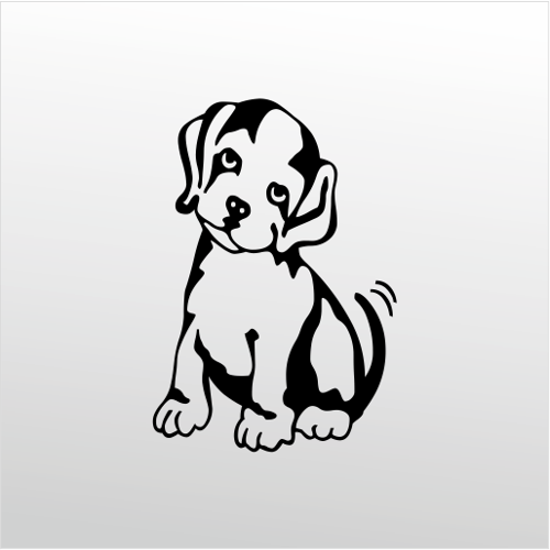 Folyo Sticker Yavru köpek 20cm uzunluk