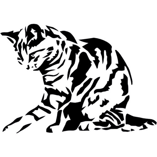 KEDİ FOLYO STİCKER 130cm Uzunluk