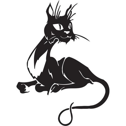 KEDİ FOLYO STİCKER 80cm Uzunluk