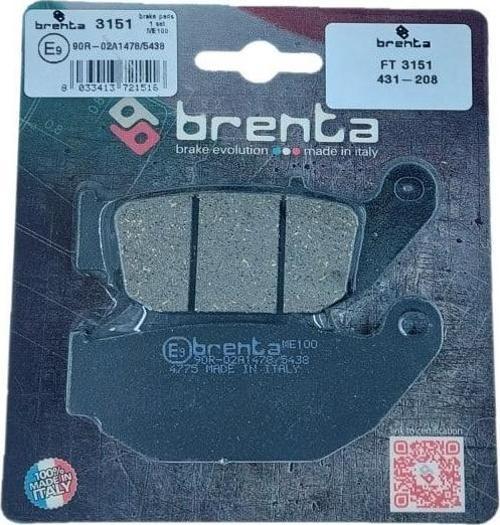 431-208 2017-2021 Honda CB 125 F Uyumlu Arka Fren Balatası Organik Balata