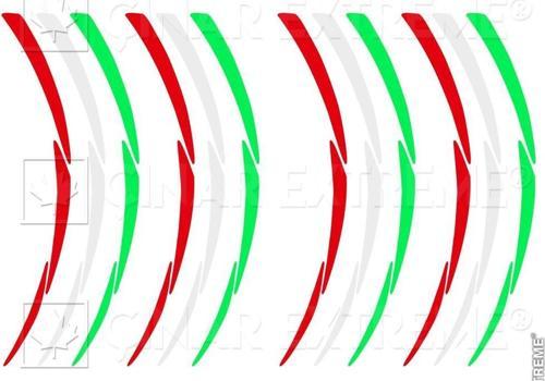 Italy Desing 3 Renk 3 Parçalı Reflektif Jant Şeridi Çınar Extreme