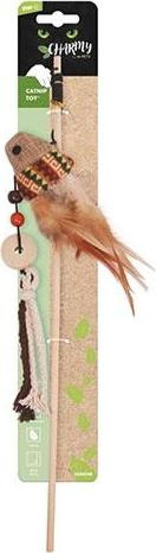 Charmy Catnip ve Sardine Olta Kedi Oyuncağı Kahverengi 17x6x3 Cm