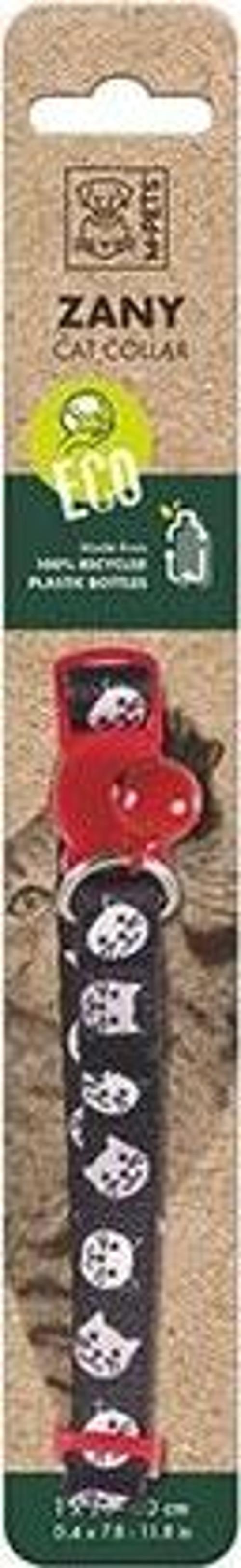 Zany Zilli Kedi Boyun Tasması Kırmızı-Siyah 20-30 Cm