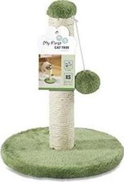 My First Ponponlu Kedi Tırmalama Tahtası Yeşil 24x24x30 Cm