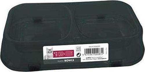 Plastik İkili Kedi Mama Kabı 2x150 Ml