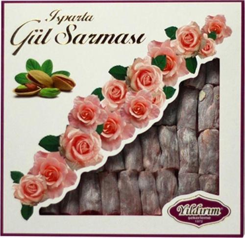 Yıldırım Gül Sarması Gül Lokumu Gül Aromalı Antep Fıstıklı Lokum 250 Gr