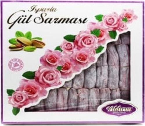 Yıldırım Gül Sarması Gül Lokumu Gül Aromalı Antep Fıstıklı Lokum 400 Gr