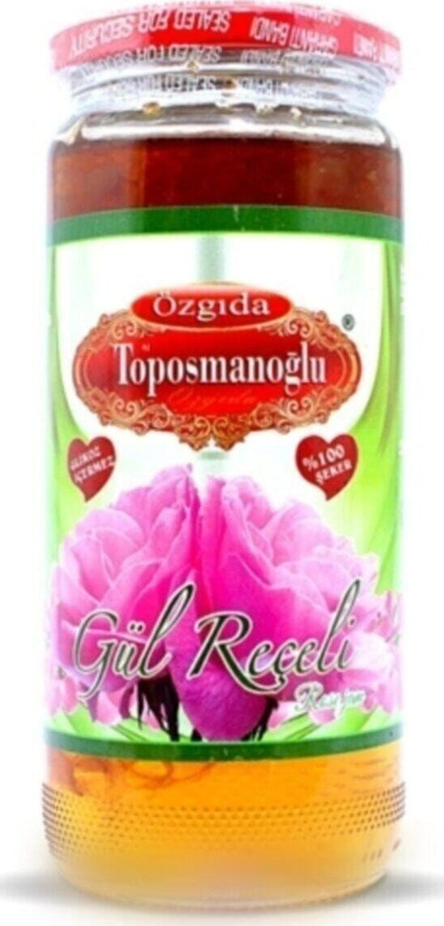 Glikozsuz Cam Kavanoz Gül Reçeli 300 Gr %100 Pancar Şekeri, Renkledirici Yok