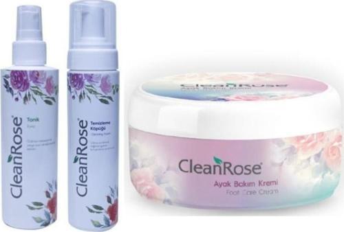 Gül Özlü Sıkılaştırıcı Tonik+yüz Temizleme Köpüğü+ayak Bakım Kremi-cilt Temizleme Ve Bakım Seti
