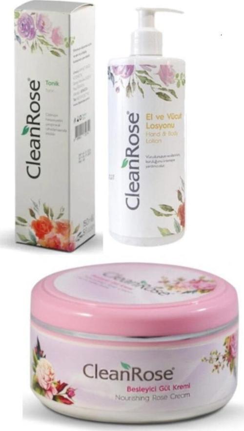 Gül Özlü El Ve Vücut Losyonu 400 ml Tonik 150 ml Besleyici Gül Kremi 125ml(ISPARTAMDAN)