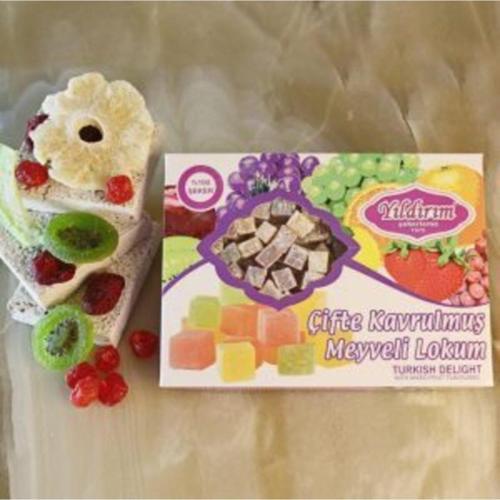 Lokum Meyveli Çifte Kavrulmuş 200gr (%100 Şeker)