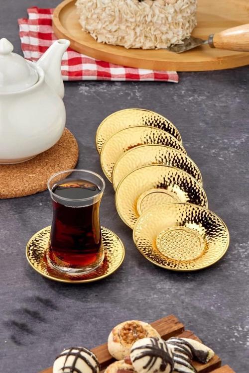 Cooker CKR3579 Dövme Desenli Çay Tabağı 6'lı