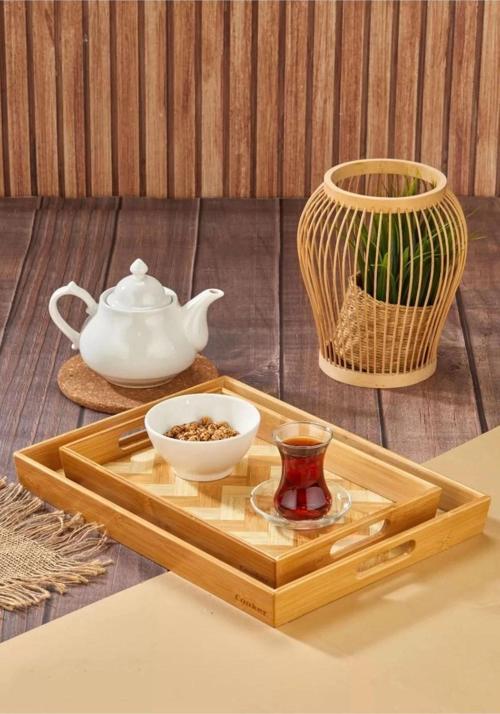 Cooker CKR3465-K Küçük Bambu Tepsi 33x23 cm 1 Adet