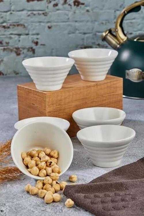 Cooker CKR4102 Piramit Model Porselen Çerezlik 10 Cm 6'lı