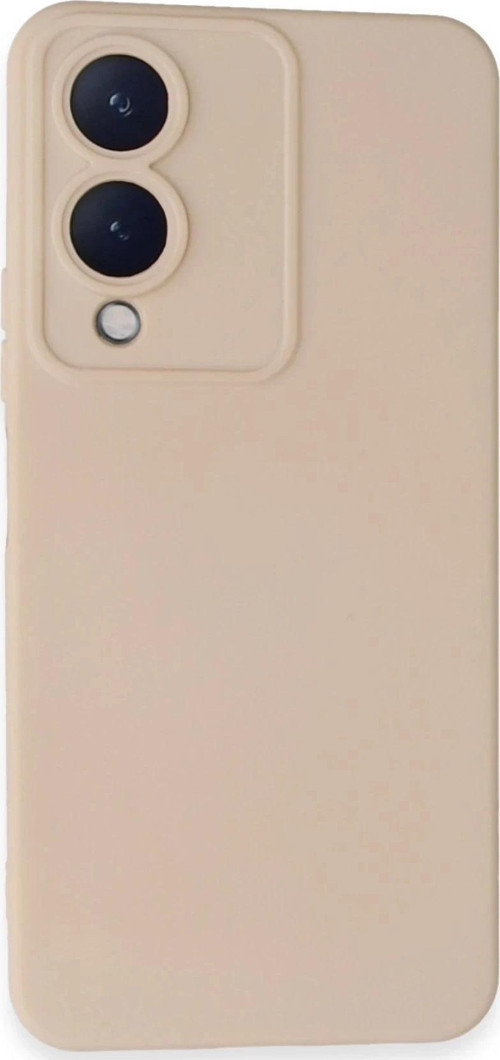 Vivo Y17S Kılıf Nano içi Kadife Silikon - Pudra-(5796)