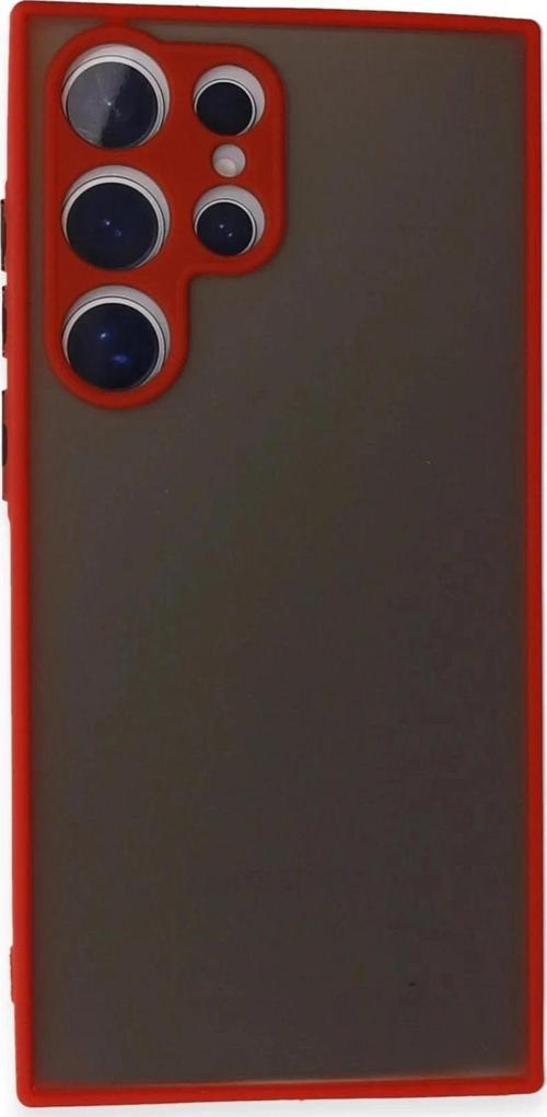 Samsung Galaxy S24 Ultra Kılıf Montreal Silikon Kapak - Kırmızı-(5796)