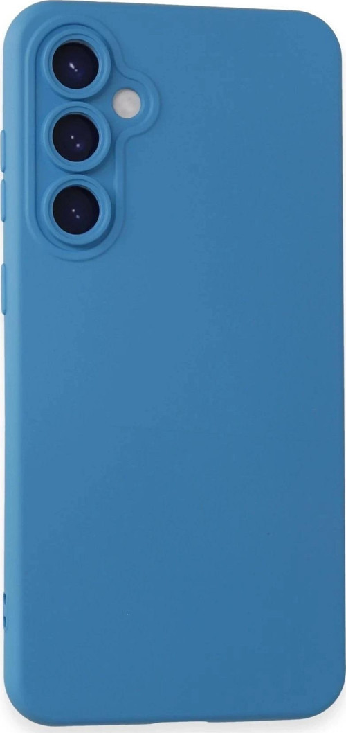 Samsung Galaxy S24 Kılıf Nano içi Kadife Silikon - Mavi-(5796)