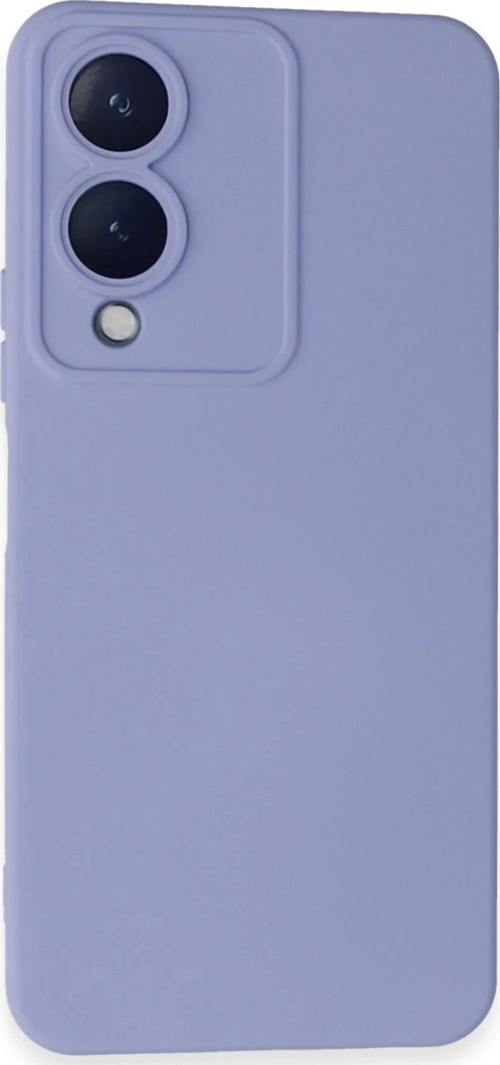 Vivo Y17S Kılıf Nano içi Kadife Silikon - Lila-(5796)