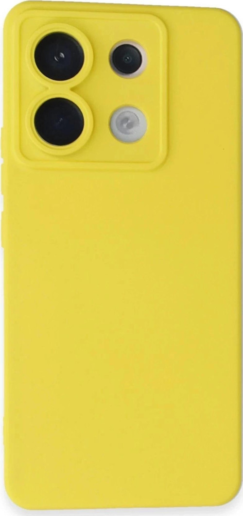 Xiaomi Redmi Note 13 Pro 5G Kılıf Nano içi Kadife Silikon - Sarı-(5796)