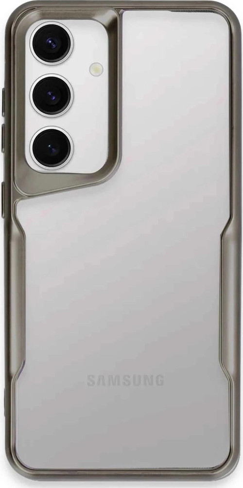 Samsung Galaxy S24 Kılıf Boyi Silikon Kapak - Titan Gri-(5796)