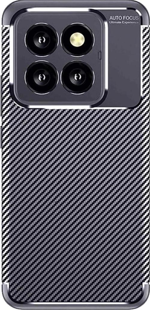 Xiaomi Mi 14T Pro Kılıf Auto Focus Karbon Kapak - Lacivert-(5796)