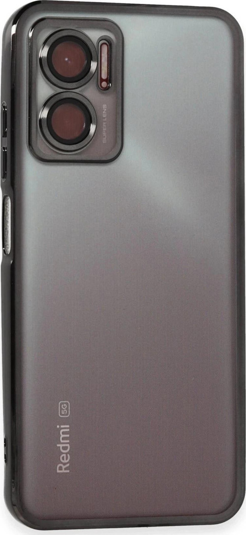 Xiaomi Redmi Note 11E Kılıf Lensli Silikon - Siyah-(5796)
