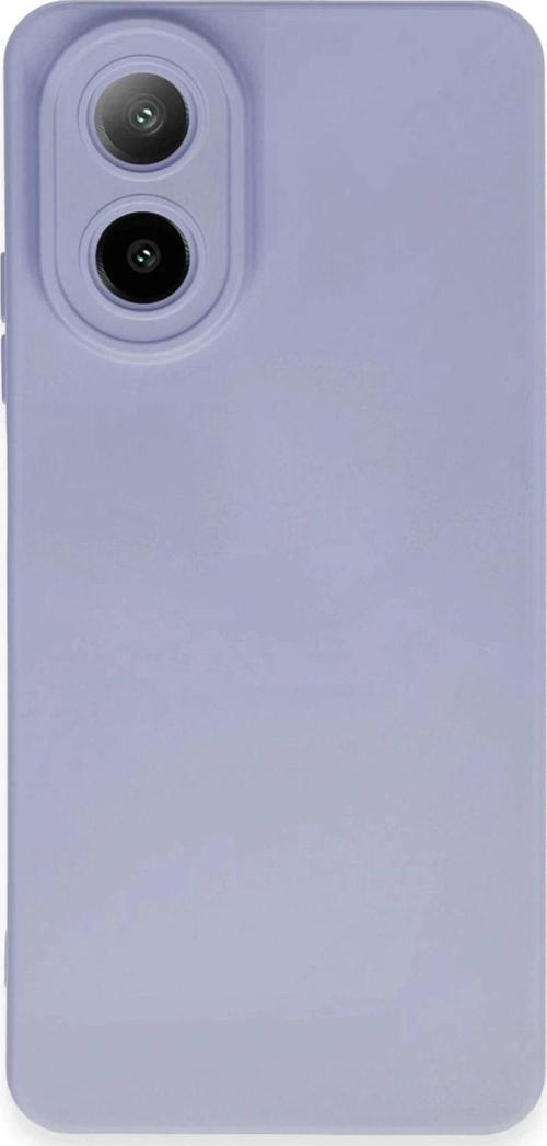 Oppo A38 Kılıf Nano içi Kadife Silikon - Lila-(5796)