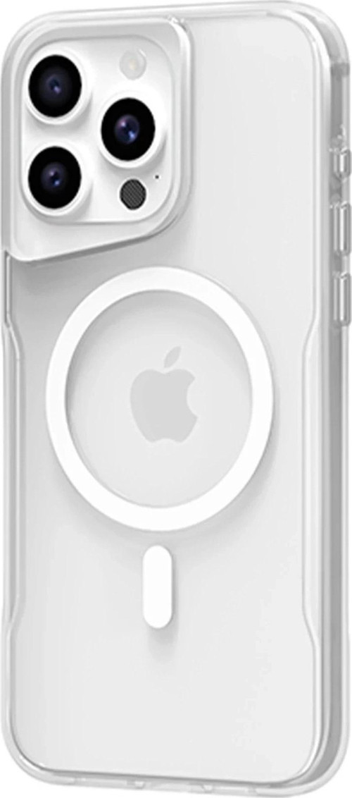 iPhone 14 Pro Kılıf PC Poso Magsafe Kapak - Şeffaf-(5796)