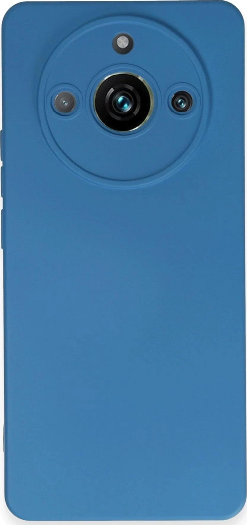Realme 11 Pro Kılıf Nano içi Kadife Silikon - Mavi-(5796)