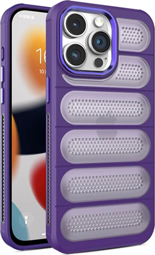 iPhone 14 Pro Kılıf Airmax Silikon Kapak - Derin Mor-(5796)