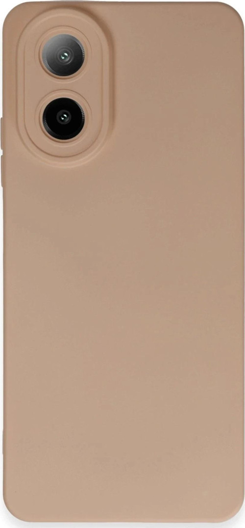 Oppo A38 Kılıf Nano içi Kadife Silikon - Pudra-(5796)