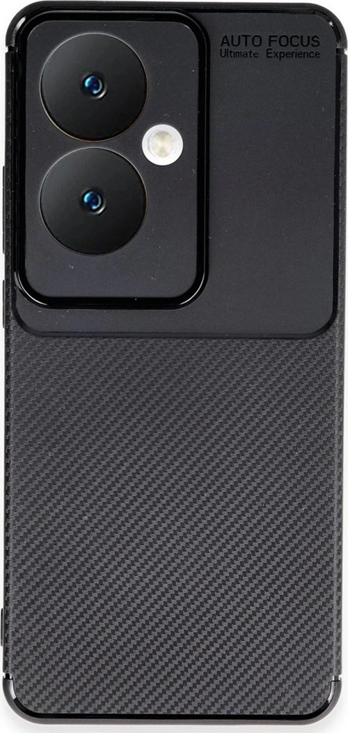 Oppo Reno 11F Kılıf Auto Focus Karbon Kapak - Siyah-(5796)