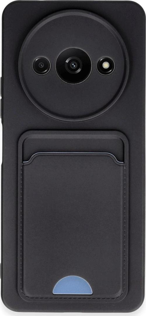 Xiaomi Redmi A3 4G Kılıf Kelvin Kartvizitli Silikon - Siyah-(5796)