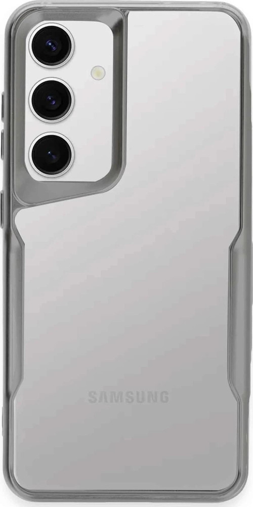 Samsung Galaxy S24 Kılıf Boyi Silikon Kapak - Gümüş-(5796)