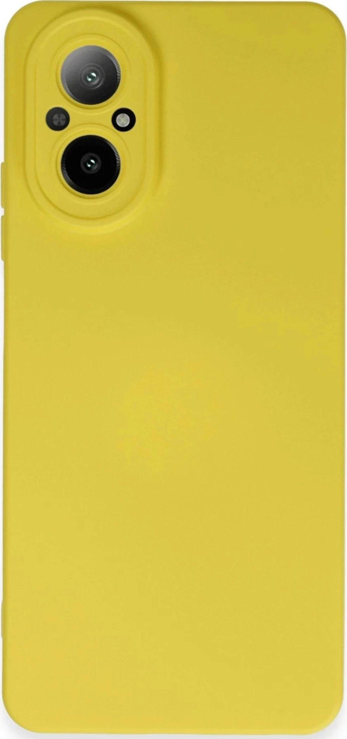 Realme 12 Lite Kılıf Nano içi Kadife Silikon - Sarı-(5796)