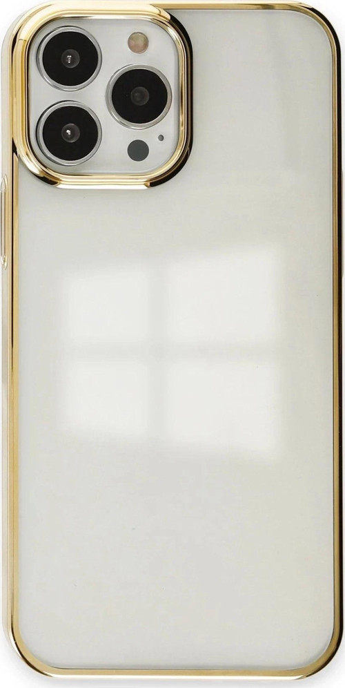 iPhone 13 Pro Max Kılıf Element Silikon - Gold-(5796)