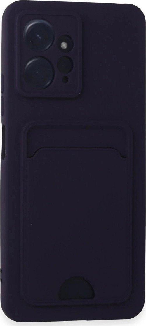 Xiaomi Redmi Note 12 4G Kılıf Kelvin Kartvizitli Silikon - Derin Mor-(5796)