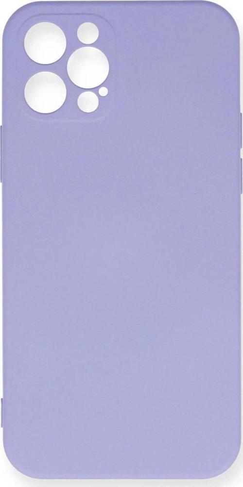 iPhone 12 Pro Max Kılıf Nano içi Kadife Silikon - Lila-(5796)